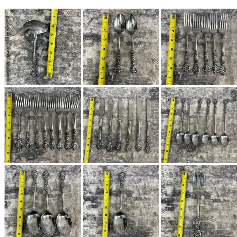 Vtg MSI Versailles Flatware 32 Pc Lot Japan Stainless French Scroll Floral - Picture 3 of 5